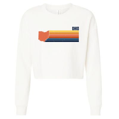 Retro Vintage Ohio Cropped Pullover Crew
