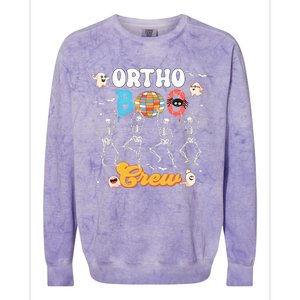 Ortho Orthopedic Halloween Boo Crew Funny Skeleton Dancing Colorblast Crewneck Sweatshirt