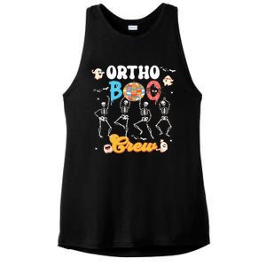 Ortho Orthopedic Halloween Boo Crew Funny Skeleton Dancing Ladies PosiCharge Tri-Blend Wicking Tank