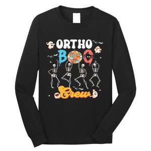 Ortho Orthopedic Halloween Boo Crew Funny Skeleton Dancing Long Sleeve Shirt