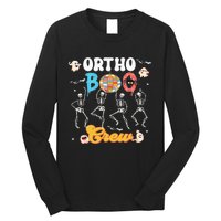 Ortho Orthopedic Halloween Boo Crew Funny Skeleton Dancing Long Sleeve Shirt