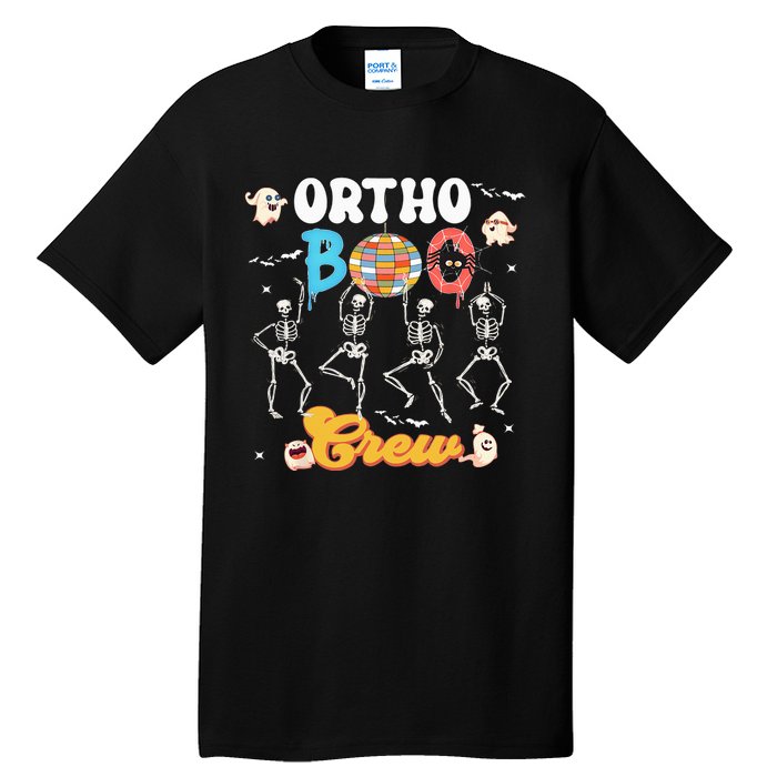 Ortho Orthopedic Halloween Boo Crew Funny Skeleton Dancing Tall T-Shirt