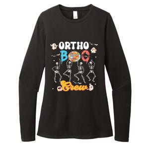 Ortho Orthopedic Halloween Boo Crew Funny Skeleton Dancing Womens CVC Long Sleeve Shirt