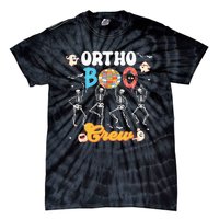 Ortho Orthopedic Halloween Boo Crew Funny Skeleton Dancing Tie-Dye T-Shirt