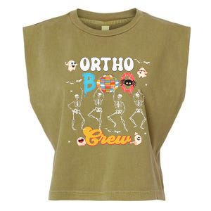 Ortho Orthopedic Halloween Boo Crew Funny Skeleton Dancing Garment-Dyed Women's Muscle Tee