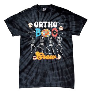 Ortho Orthopedic Halloween Boo Crew Funny Skeleton Dancing Tie-Dye T-Shirt