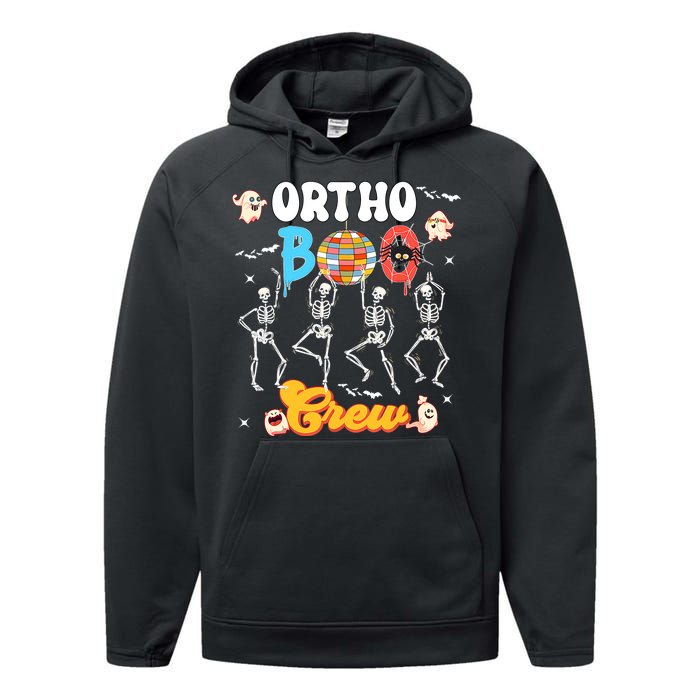 Ortho Orthopedic Halloween Boo Crew Skeleton Dancing Nurse Performance Fleece Hoodie