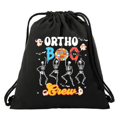 Ortho Orthopedic Halloween Boo Crew Skeleton Dancing Nurse Drawstring Bag