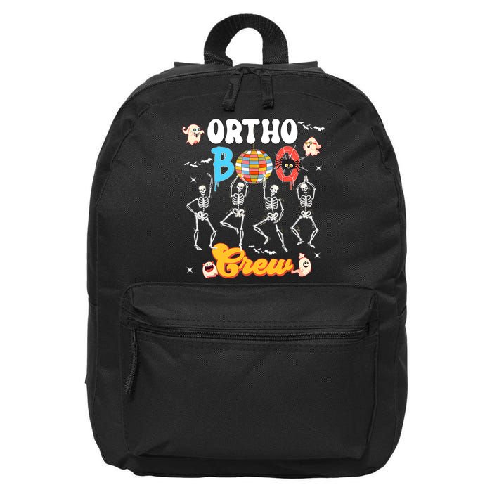 Ortho Orthopedic Halloween Boo Crew Skeleton Dancing Nurse 16 in Basic Backpack