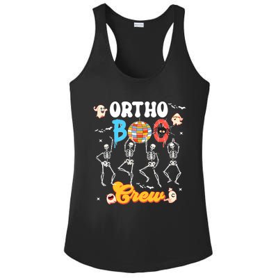 Ortho Orthopedic Halloween Boo Crew Skeleton Dancing Nurse Ladies PosiCharge Competitor Racerback Tank