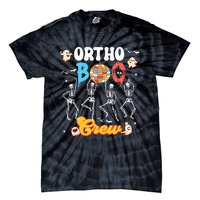 Ortho Orthopedic Halloween Boo Crew Skeleton Dancing Nurse Tie-Dye T-Shirt