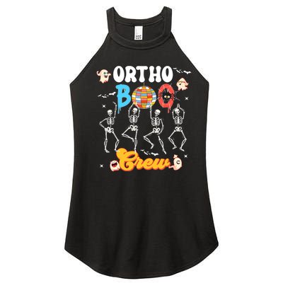 Ortho Orthopedic Halloween Boo Crew Skeleton Dancing Nurse Women’s Perfect Tri Rocker Tank