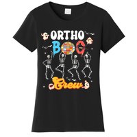 Ortho Orthopedic Halloween Boo Crew Skeleton Dancing Nurse Women's T-Shirt