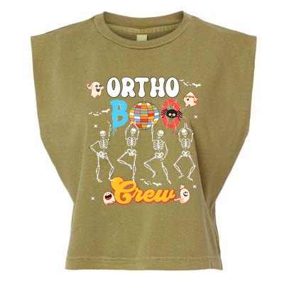 Ortho Orthopedic Halloween Boo Crew Skeleton Dancing Nurse Garment-Dyed Women's Muscle Tee