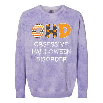 O.H.D. Obsessive Halloween Disorder Halloween Colorblast Crewneck Sweatshirt