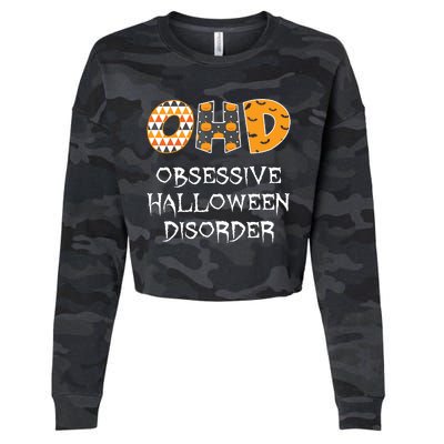 O.H.D. Obsessive Halloween Disorder Halloween Cropped Pullover Crew