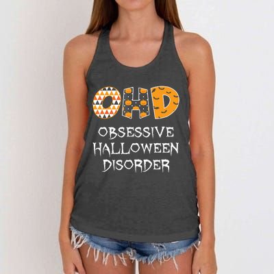 O.H.D. Obsessive Halloween Disorder Halloween Women's Knotted Racerback Tank