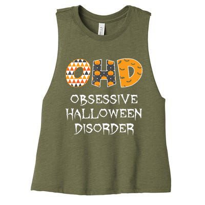 O.H.D. Obsessive Halloween Disorder Halloween Women's Racerback Cropped Tank