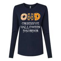 O.H.D. Obsessive Halloween Disorder Halloween Womens Cotton Relaxed Long Sleeve T-Shirt