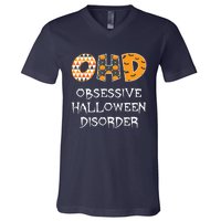 O.H.D. Obsessive Halloween Disorder Halloween V-Neck T-Shirt