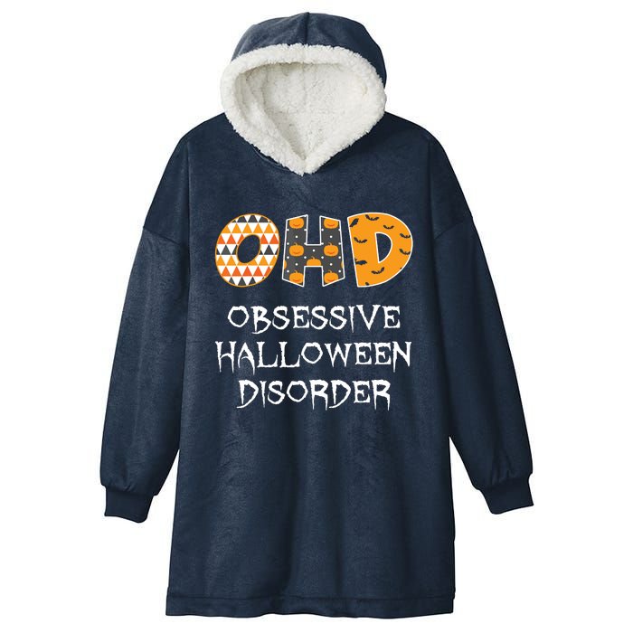 O.H.D. Obsessive Halloween Disorder Halloween Hooded Wearable Blanket