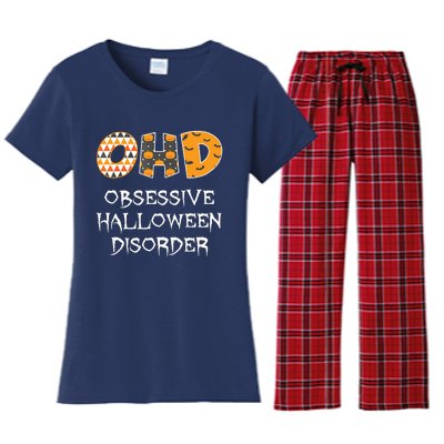 O.H.D. Obsessive Halloween Disorder Halloween Women's Flannel Pajama Set