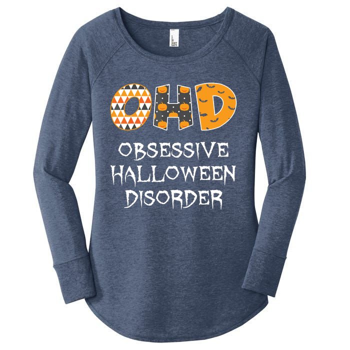 O.H.D. Obsessive Halloween Disorder Halloween Women's Perfect Tri Tunic Long Sleeve Shirt