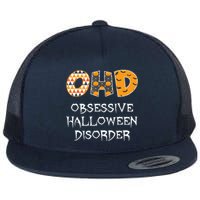 O.H.D. Obsessive Halloween Disorder Halloween Flat Bill Trucker Hat