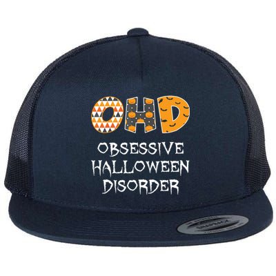 O.H.D. Obsessive Halloween Disorder Halloween Flat Bill Trucker Hat