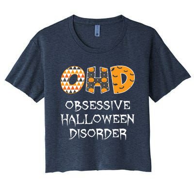 O.H.D. Obsessive Halloween Disorder Halloween Women's Crop Top Tee