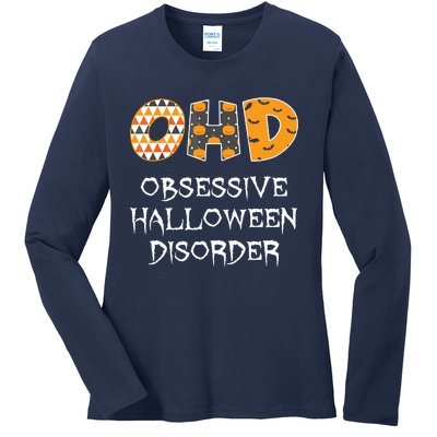 O.H.D. Obsessive Halloween Disorder Halloween Ladies Long Sleeve Shirt