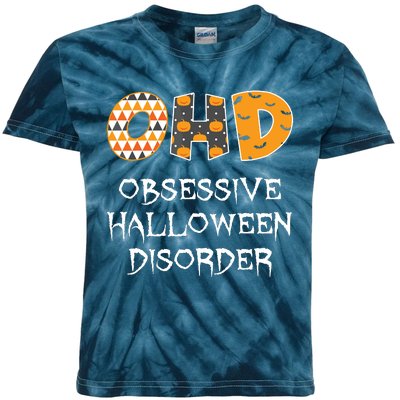 O.H.D. Obsessive Halloween Disorder Halloween Kids Tie-Dye T-Shirt