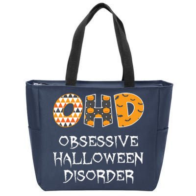 O.H.D. Obsessive Halloween Disorder Halloween Zip Tote Bag