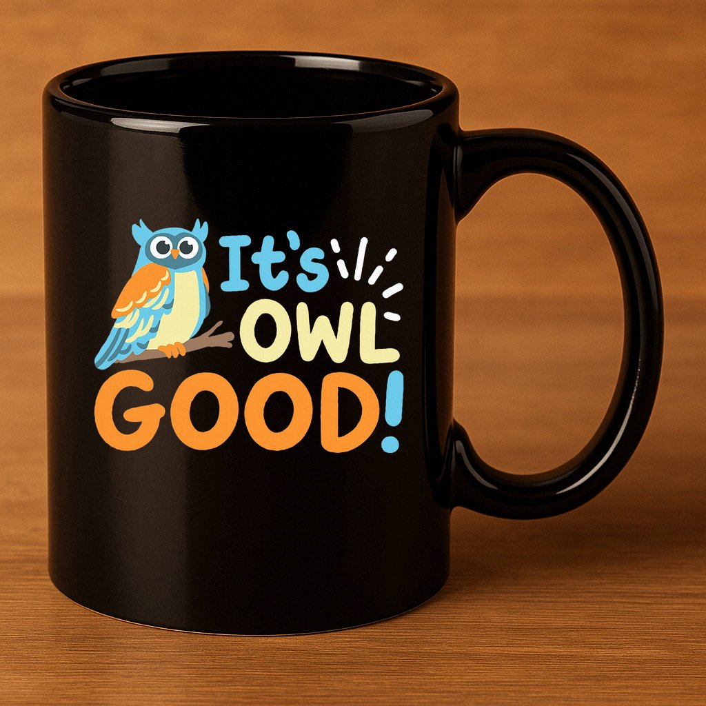 Owl Owls ItS Owl Good 11oz C Handle Ceramic Mug
