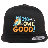 Owl Owls ItS Owl Good Flat Bill Trucker Hat