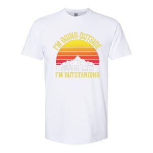 Outstanding Outside If Anyone Asks Funny Hiking Mountain Softstyle CVC T-Shirt