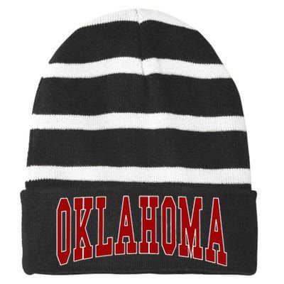 Oklahoma Striped Beanie with Solid Band