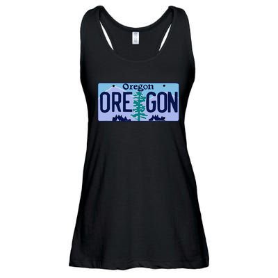 Oregon OR License Plate Classic Ladies Essential Flowy Tank