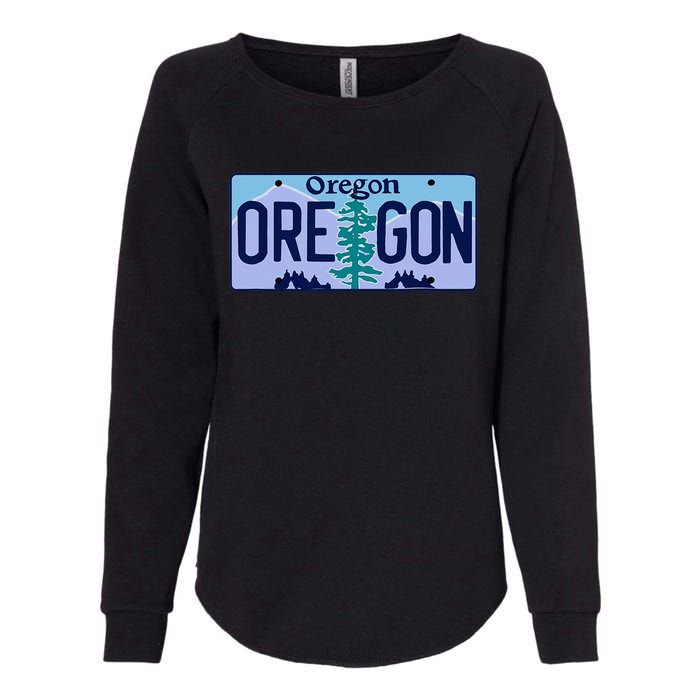 Oregon OR License Plate Classic Womens California Wash Sweatshirt