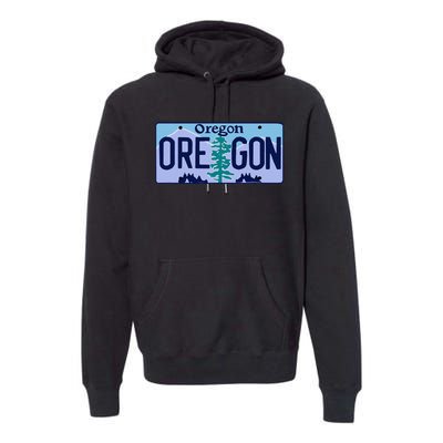 Oregon OR License Plate Classic Premium Hoodie