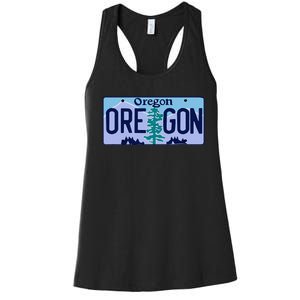 Oregon OR License Plate Classic Women's Racerback Tank