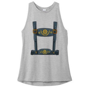 Oktoberfest Outfit Lederhosen Costume Ladies PosiCharge Tri-Blend Wicking Tank