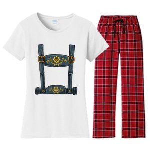 Oktoberfest Outfit Lederhosen Costume Women's Flannel Pajama Set