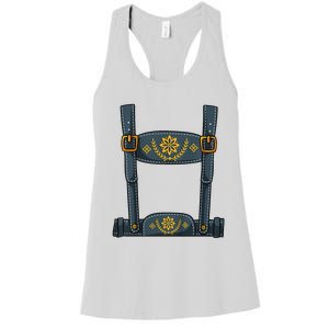 Oktoberfest Outfit Lederhosen Costume Women's Racerback Tank