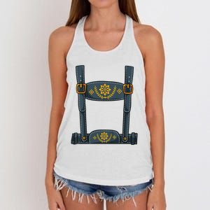 Oktoberfest Outfit Lederhosen Costume Women's Knotted Racerback Tank