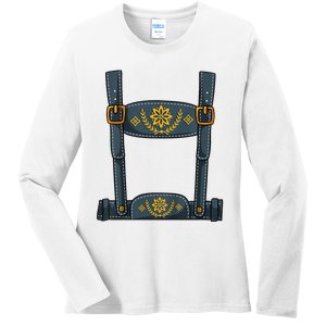 Oktoberfest Outfit Lederhosen Costume Ladies Long Sleeve Shirt