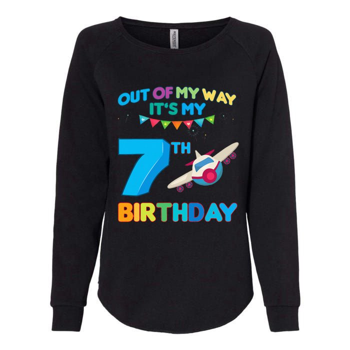 Out of my way it's my 7th birthday aviation airplane Womens California Wash Sweatshirt