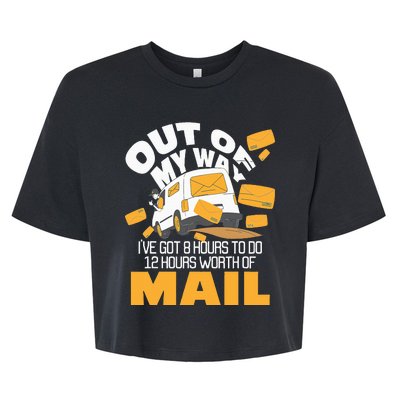 Out Of My Way Postal Worker Mailman Postman Mail Carrier Bella+Canvas Jersey Crop Tee