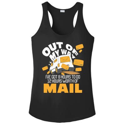 Out Of My Way Postal Worker Mailman Postman Mail Carrier Ladies PosiCharge Competitor Racerback Tank