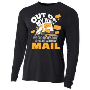 Out Of My Way Postal Worker Mailman Postman Mail Carrier Cooling Performance Long Sleeve Crew